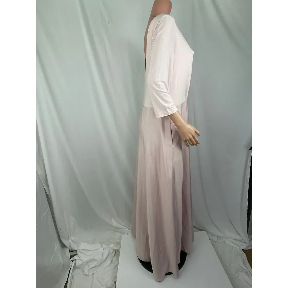 Alfred Sung size XL soft mauve ballet pink v neck fit & flare dress, ballet core - Picture 9 of 12